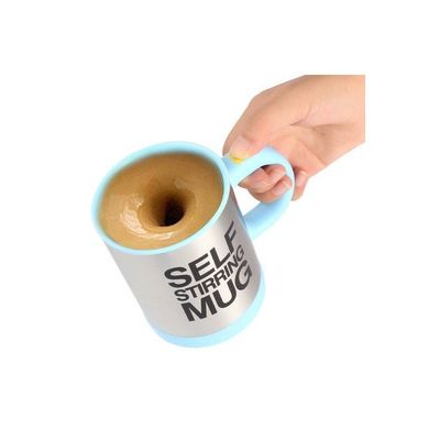 Self Stirring Coffee Mug Blue/Silver 8.88x11.2x13.5centimeter