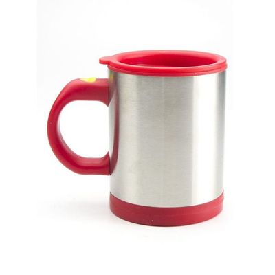 Self Stirring Mug Red/Silver 400ml