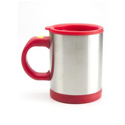 Self Stirring Mug Red/Silver 400ml