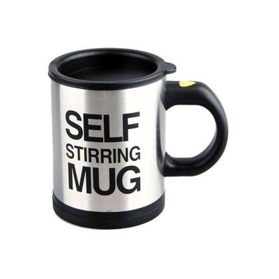 Self Stirring Mug Black/Silver One Size