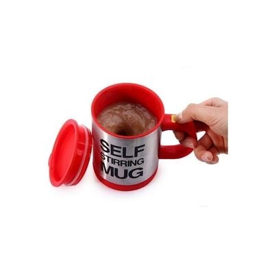 Automatic Electric Self Stirring Mug Silver/Red/Black