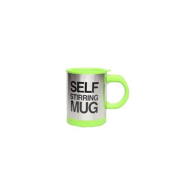 Green and Silver Self Stirring Mug Multicolour 580g