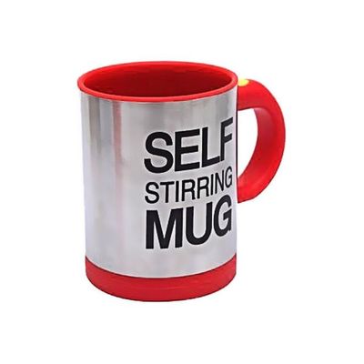 Automatic Self Stirring Coffee Mug Red/Silver/Black 8.8x11.9centimeter