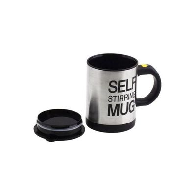 Electric Self Stirring Mug Silver/Black 350ml