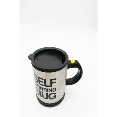 Electric Self Stirring Mug Silver/Black