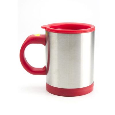 Self Stirring Mug Red/Silver 400ml