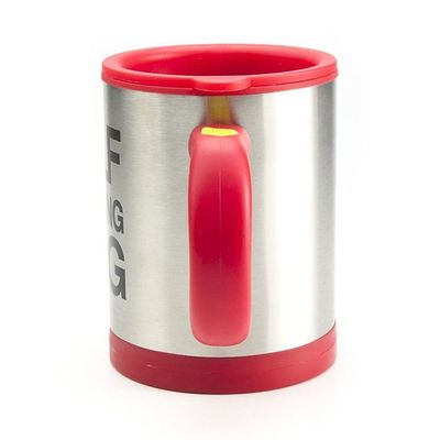 Self Stirring Mug Red/Silver 400ml