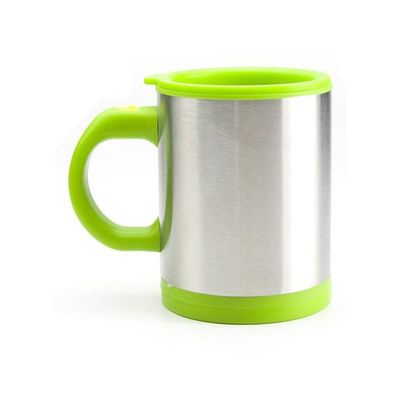 Self Stirring Mug Green/Silver 400ml