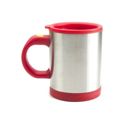 Self Stirring Mug Red/Silver 400ml