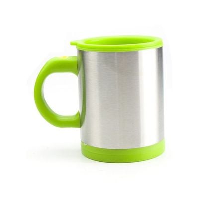 Self Stirring Mug Green/Silver 400ml