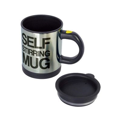 Self Stirring Mug Silver/Black