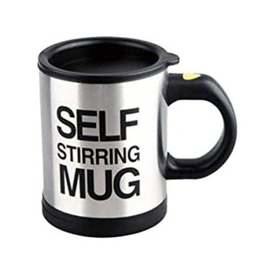 Self Stiring Mugs Stainless Steel Coffee Mug Electric Automatic Mixing Cups For Stir Coffee Black 350ml