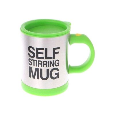 Self Stirring Mug Green/Silver