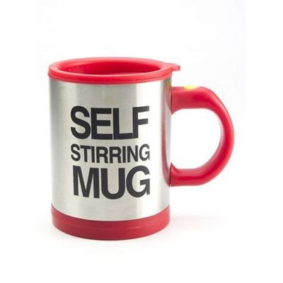 Self Stirring Mug Red/Silver