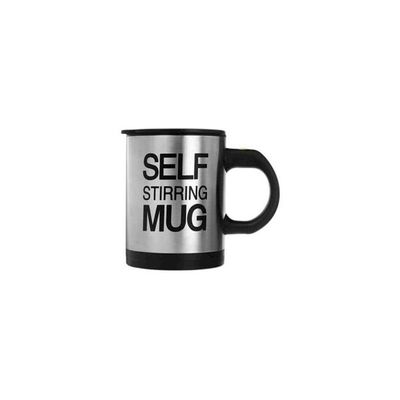 Stainless Steel Self Stirring Mug Black