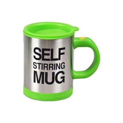 Self Stirring Mug Silver/Green/Black One Size
