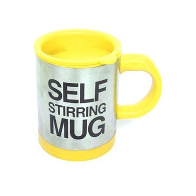 Self Stirring Mug Yellow/Silver 350ml