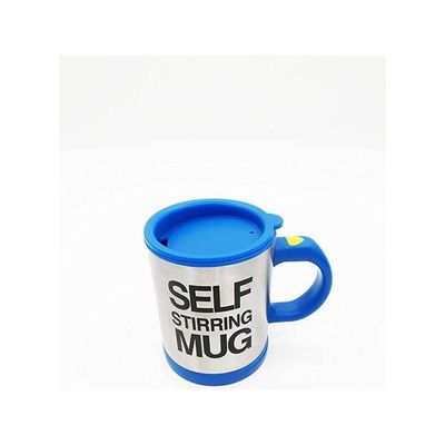 Automatic Electric Self Stirring Mug Coffee Mixing Drinking Cup- Blue 350ml