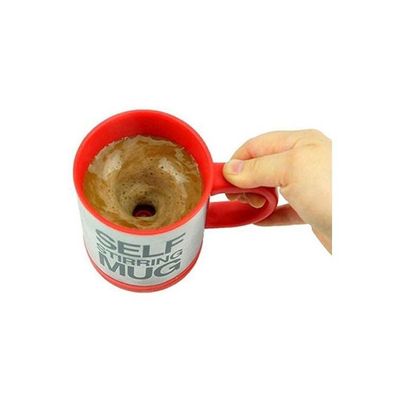 Electric Self Stirring Coffee Mug Red/Silver/Black 8.8x8.8x11.5centimeter