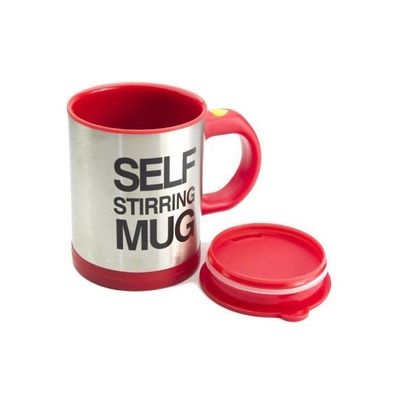 Self Stirring Mug Red/Silver 400ml