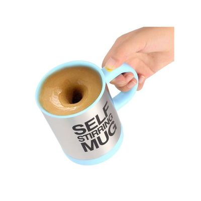 Self Stirring Auto Mixing Tea Coffee Mug Blue 400ml