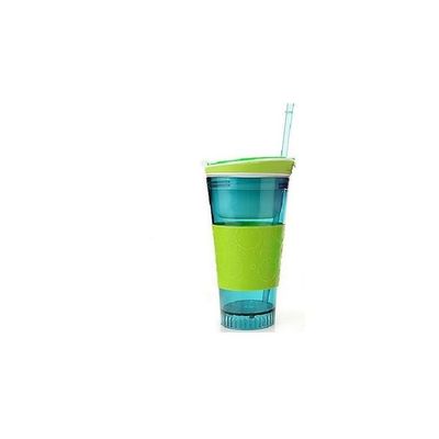 2 In 1 Snack And Drink Glass Blue