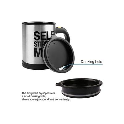 Self Stirring Mug Black/Silver