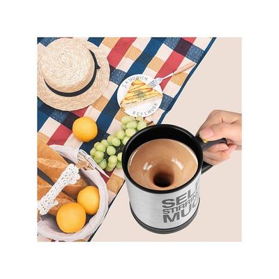 Self Stirring Mug Black/Silver