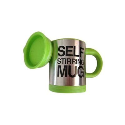 Self Stirring Mug Green/Silver