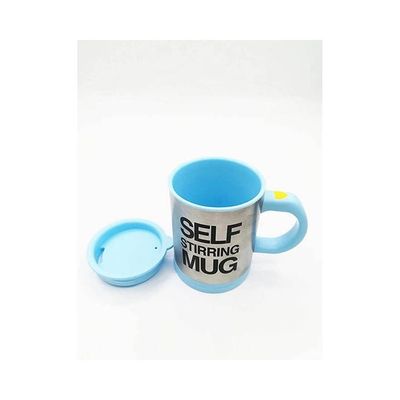 Automatic Electric Self Stirring Mug Coffee Mixing Drinking Cup- Sky Blue 350ml