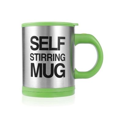 Self Stirring Coffee Mug Green/Silver 11.9centimeter