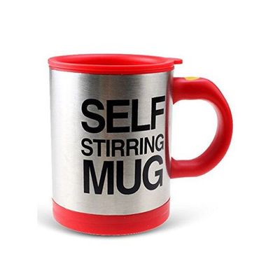 Self Stirring Mug Red/Silver 350ml