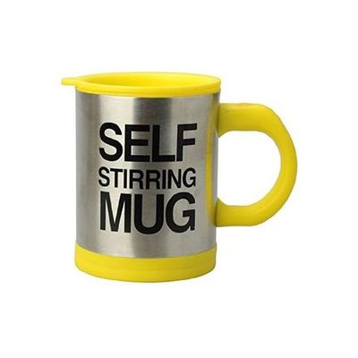 Self Stirring Mug Yellow/Silver 350ml