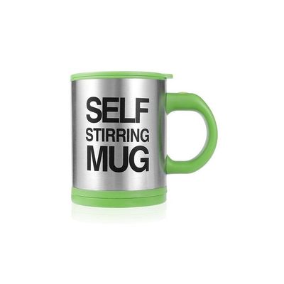 Self Stirring Auto Mixing Tea Coffee Mug Green 400ml