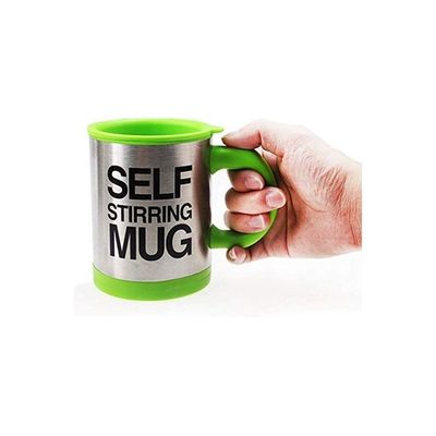 Electric Self Stirring Mug Green/Silver 350ml