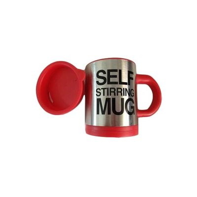 Self Stirring Mug Red/Silver/Black