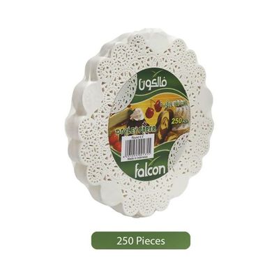 250-Piece Round Doyley Papers White 6.5inch