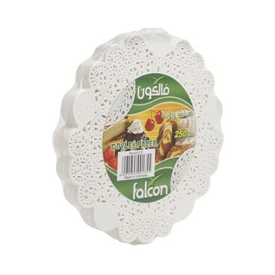 250-Piece Round Doyley Papers White 6.5inch