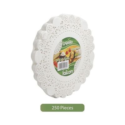 250-Piece Round Doyley Paper White 8.5inch