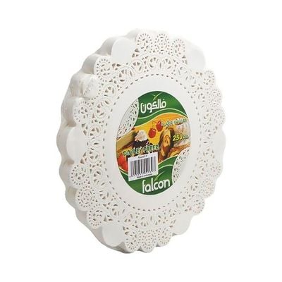 250-Piece Round Doyley Paper White 8.5inch