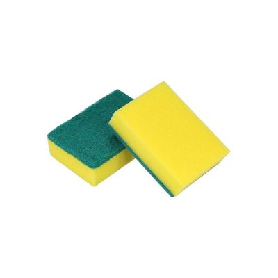 30-Piece Multi-purpose Double-Faced Sponge Scrubber Brush Set Yellow 32x7x30.5cm
