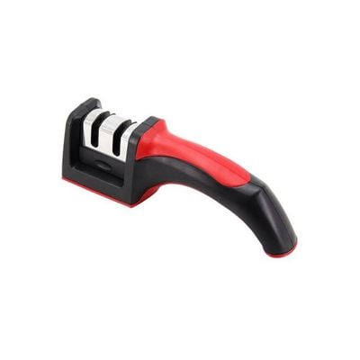 Stainless Steel Knife Sharpener Black/Red/Silver