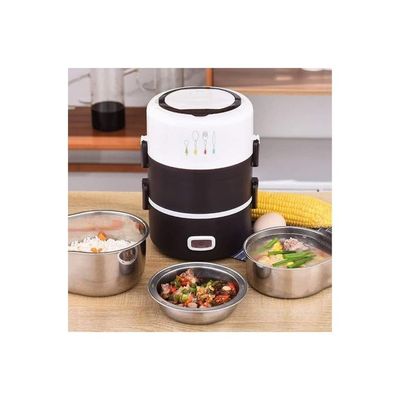 Multifunctional Cooking Lunch Box Black/White