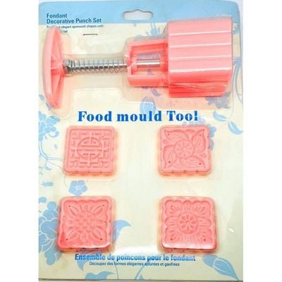 Flower Shapes Food Mould Tool Set of 5 - Pink pink 14 x 6 x 4cm