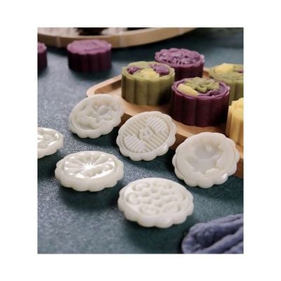 Mid-Autumn Festival Moon Cake Making Mould white 14.00x5.00x5.00cm