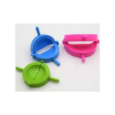 3-Piece Plastic Dumplings Mould Green/Blue/Pink 11centimeter