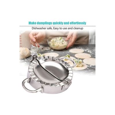 Stainless Steel Dumpling Maker Mold Silver 75x75millimeter