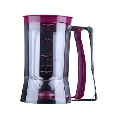 Cake Batter Dispenser Jug Clear/Purple 17x11x18.5centimeter