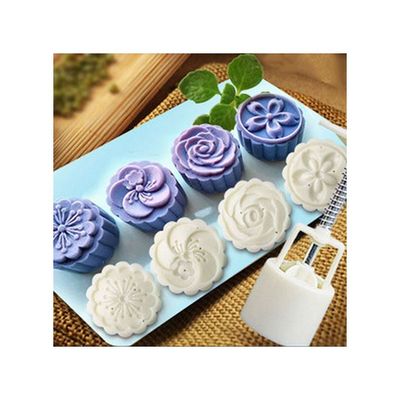 Round Shape Mooncake Cutter Mould White