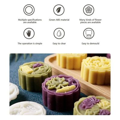 Domestic Use Hand Pressure Type Non-Stick Eco-Friendly ABS Mooncake Making Mould White 14*5*5cm